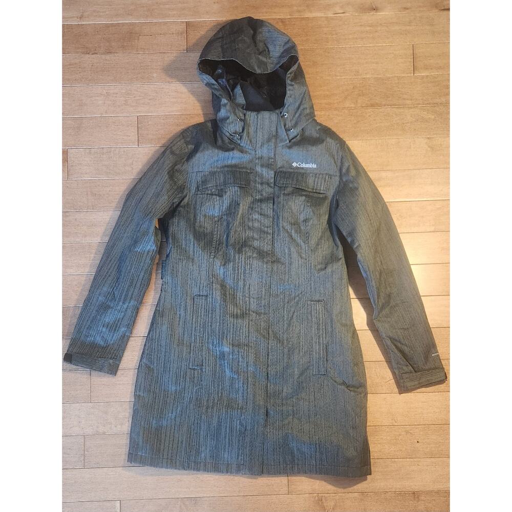 Columbia Omni-Shield Women's Radiant Maiden Trench Long Jacket Coat Gray Size L